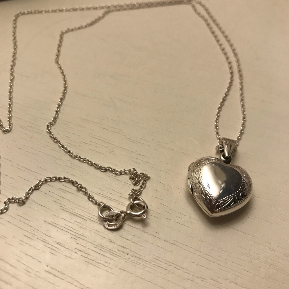 Sterling Silver Heart Locket Necklace